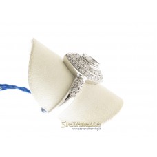 DAMIANI anello con diamante marquise e pave' diamanti ct.0,78 new